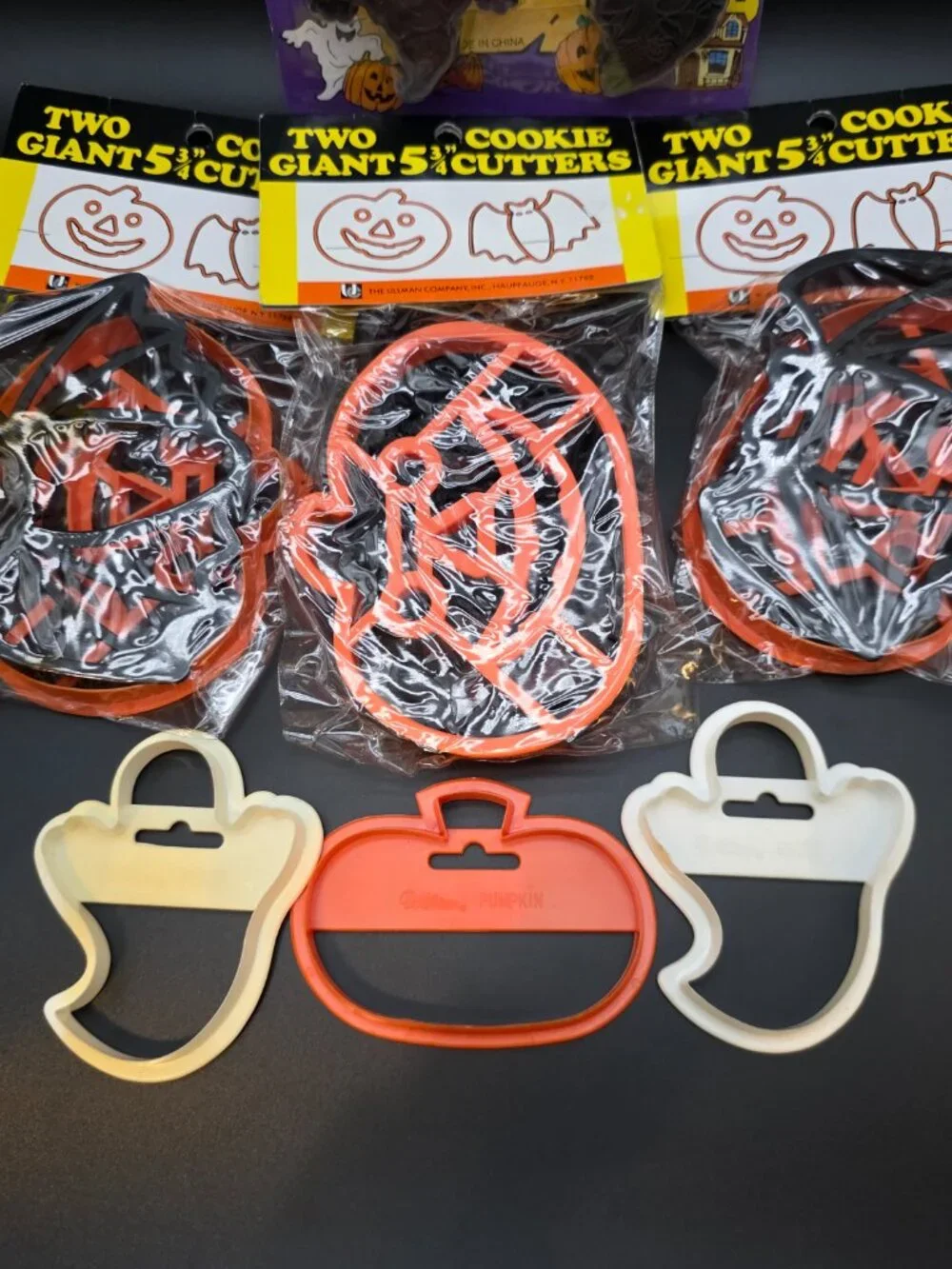Lot of 15 Vintage Halloween Cookie Cutters: pumpkin bat ghost witch spider